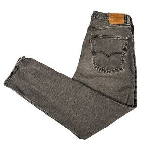 Levis 501 Men’s Jeans Size 31x28 Original Fit Gray Denim Classic Style Vintage